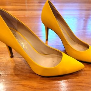 Jessica Simpson yellow pumps
